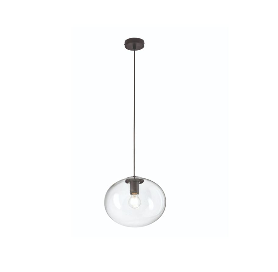 Sospensione sfera vetro soffiato struttura metallo nero 1XE27 non incl. d.30cm GALAXY-S30 Sospensione sfera vetro soffiato struttura metallo nero 1XE27 non incl. d.30cm GALAXY-S30